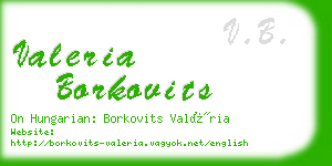 valeria borkovits business card